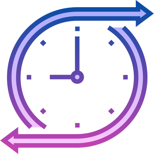 reloj Detailed bright Gradient icono