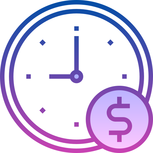 uhr Detailed bright Gradient icon