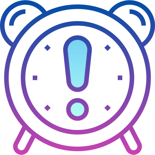 Clock Detailed bright Gradient icon