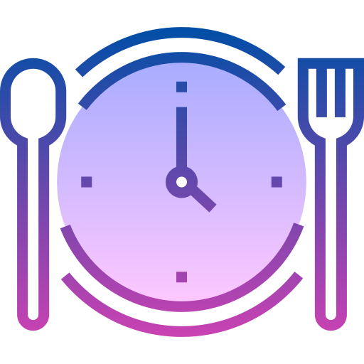 Lunch time Detailed bright Gradient icon