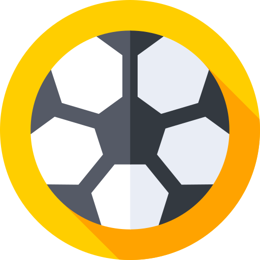 voetbal Flat Circular Flat icoon