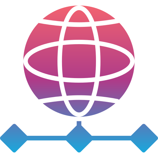 siatka światowa Generic Flat Gradient ikona