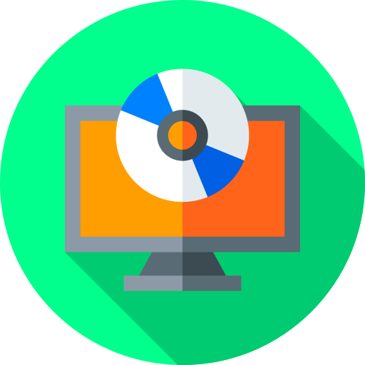 Computer Flat Circular Flat icon