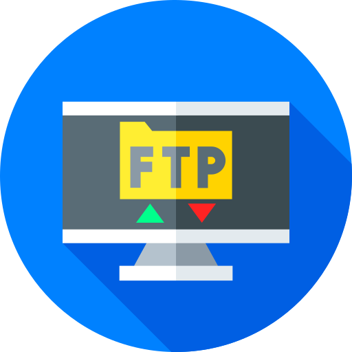 computadora Flat Circular Flat icono