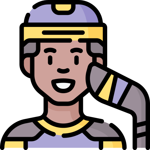 Hockey Player Special Lineal color icon
