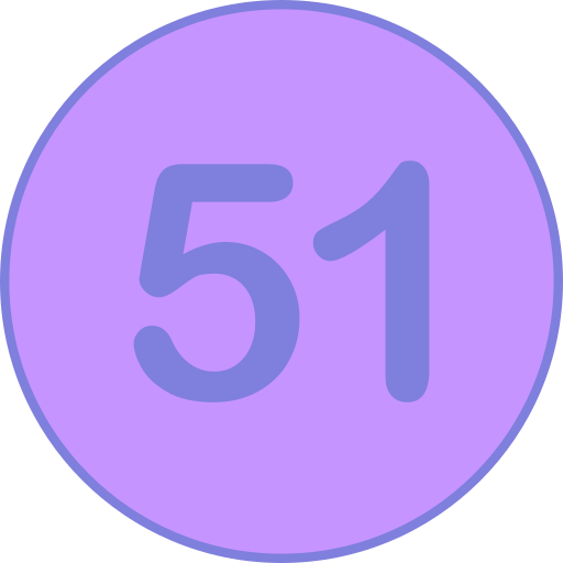 cincuenta y uno Generic Outline Color icono