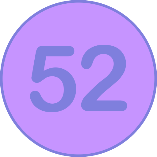 cincuenta y dos Generic Outline Color icono