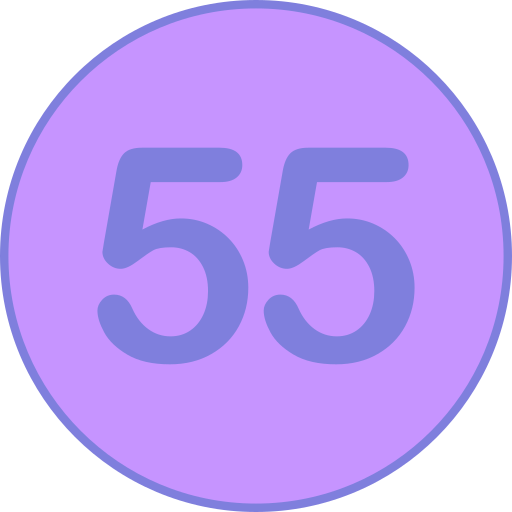 cincuenta y cinco Generic Outline Color icono