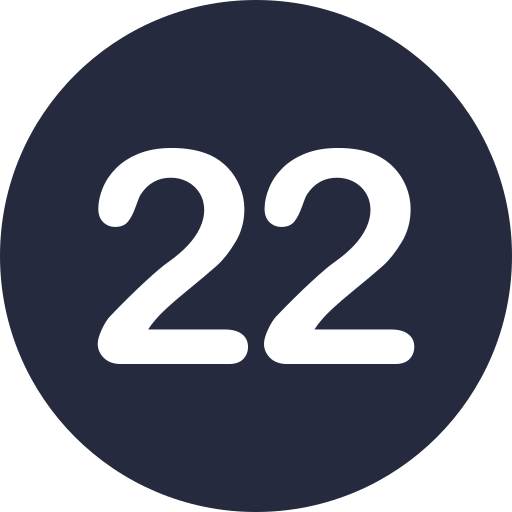 Двадцать два Generic Glyph иконка