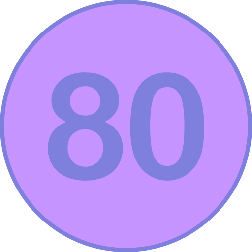 ochenta Generic Outline Color icono