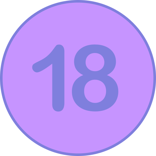 numer 18 Generic Outline Color ikona