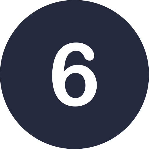 sechs Generic Glyph icon