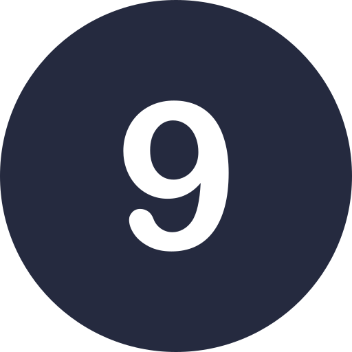 negen Generic Glyph icoon