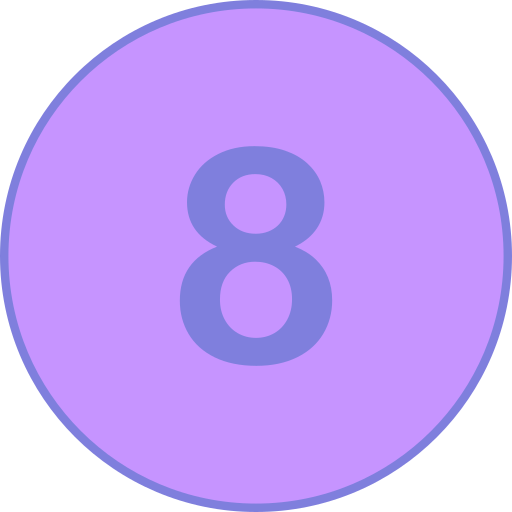 numero 8 Generic Outline Color icona