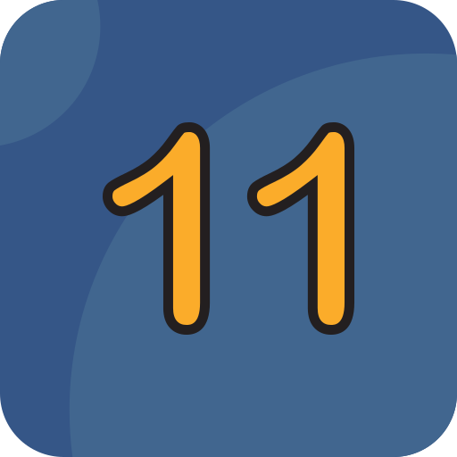Number 11 Generic Outline Color icon