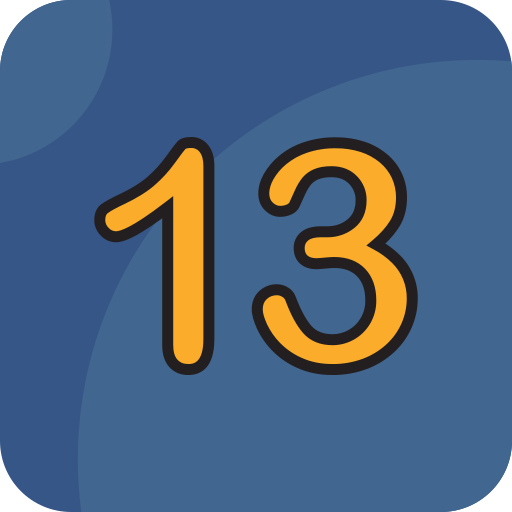 nummer 13 Generic Outline Color icon