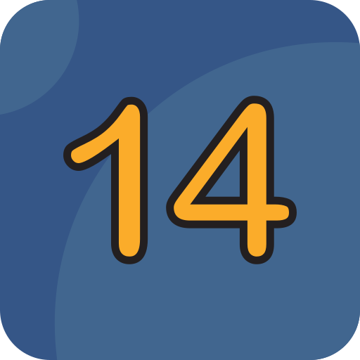 nummer 14 Generic Outline Color icon