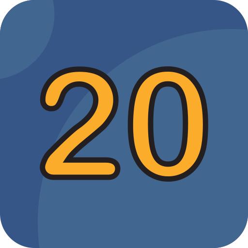 nummer 20 Generic Outline Color icon