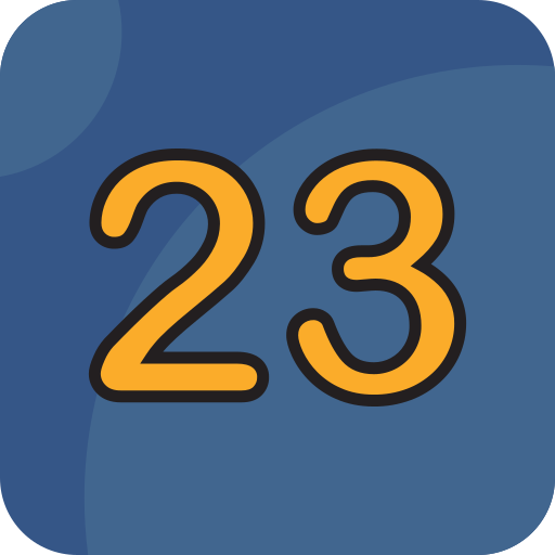 Number 23 Generic Outline Color icon