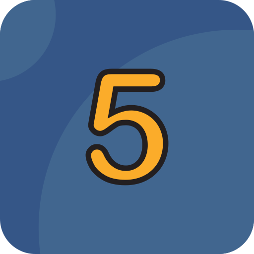 nummer 5 Generic Outline Color icon