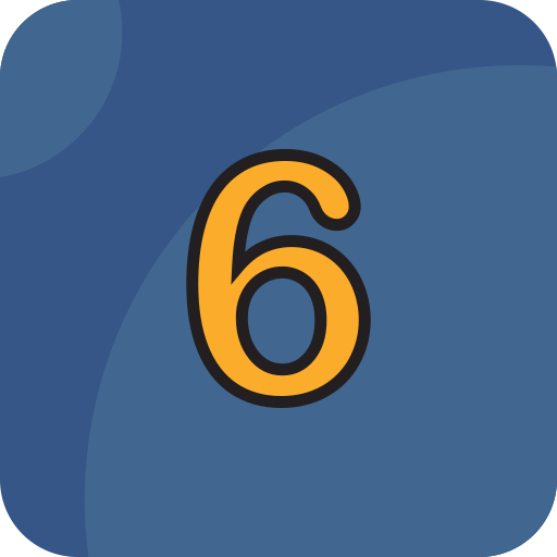Number 6 Generic Outline Color icon