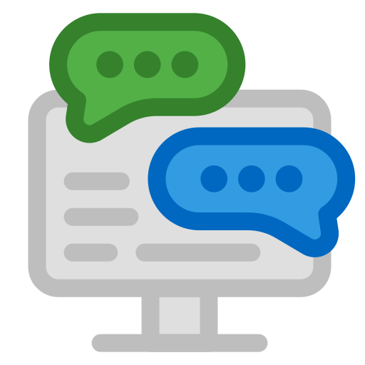 chat en línea Generic Outline Color icono
