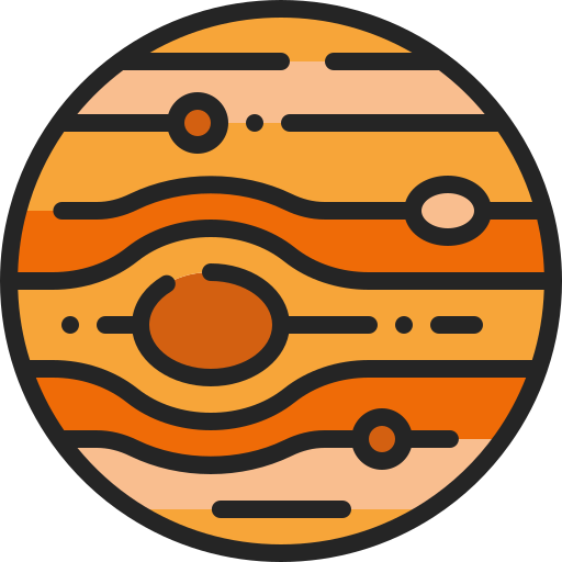júpiter Generic Outline Color icono