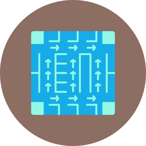 plan d'évacuation Generic Flat Icône