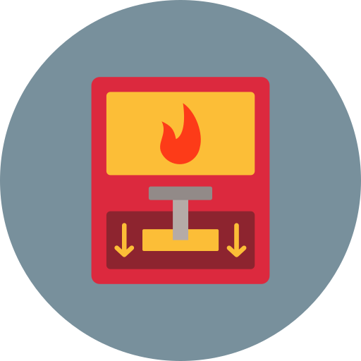 alarm przeciwpożarowy Generic Flat ikona