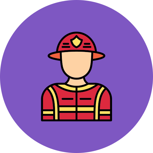 bombero Generic Outline Color icono