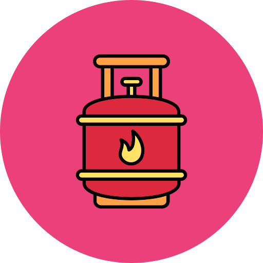 cilindro del gas Generic Outline Color icona