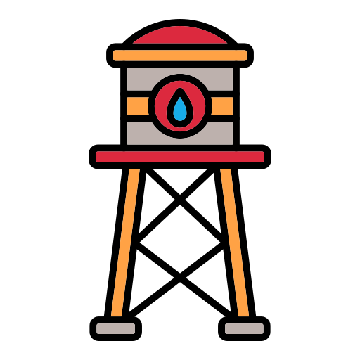 wieża ciśnień Generic Outline Color ikona