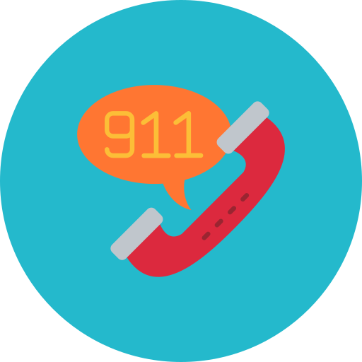 911 bellen Generic Flat icoon