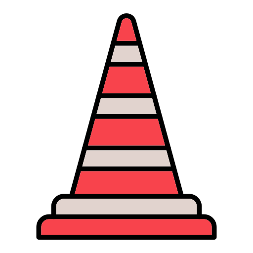cono de tráfico Generic Outline Color icono