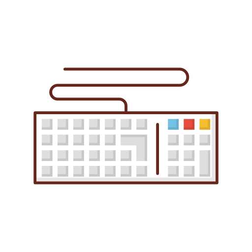 toetsenbord Generic Outline Color icoon