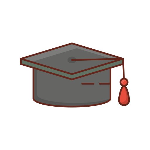 卒業式の帽子 Generic Outline Color icon