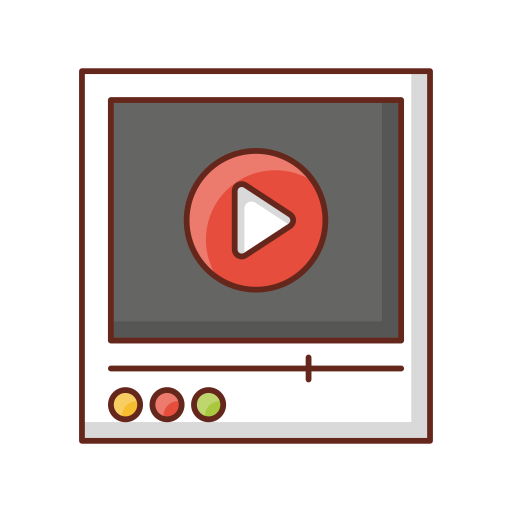 video speler Generic Outline Color icoon