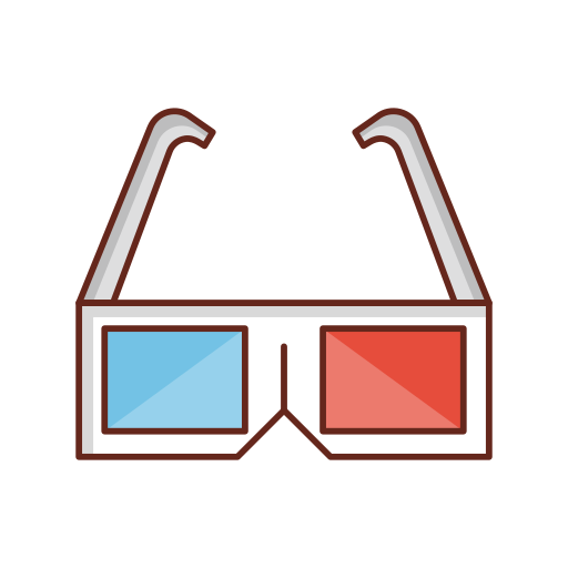 3d glasses Generic Outline Color icon