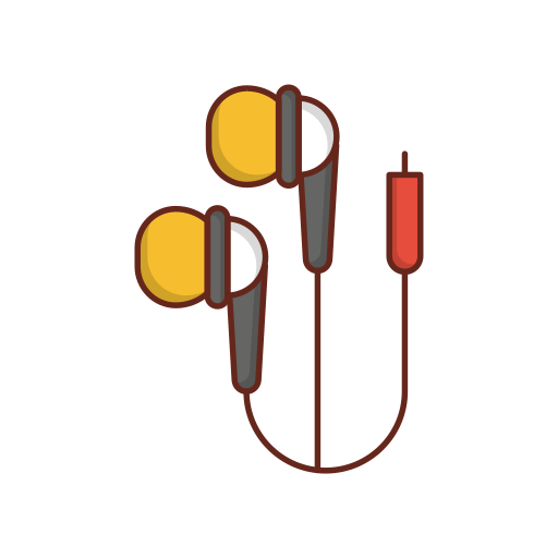 Earphones Generic Outline Color icon