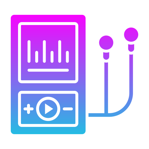 leitor de mp3 Generic Flat Gradient Ícone