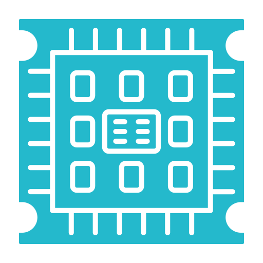 microprocessore Generic Flat icona
