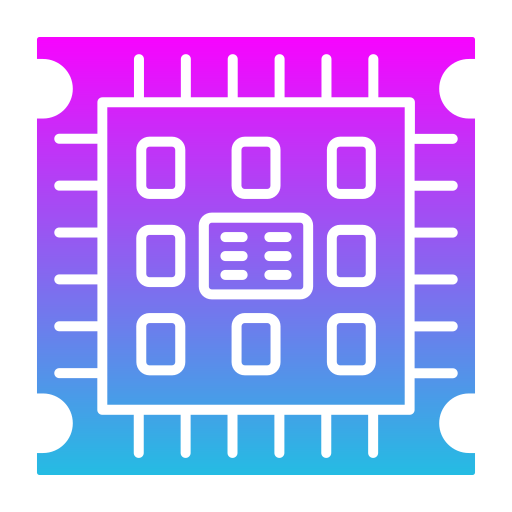 mikroprocesor Generic Flat Gradient ikona