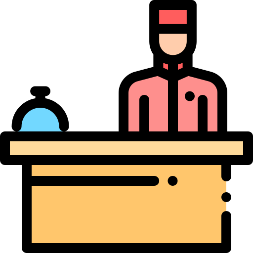 Receptionist Detailed Rounded Lineal color icon