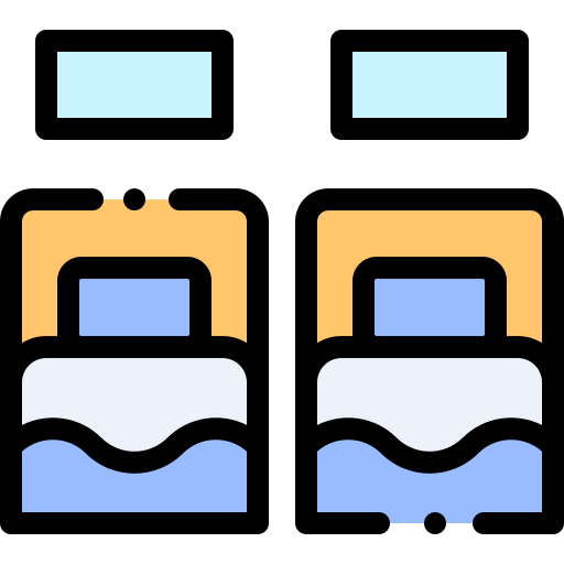Rooms Detailed Rounded Lineal color icon