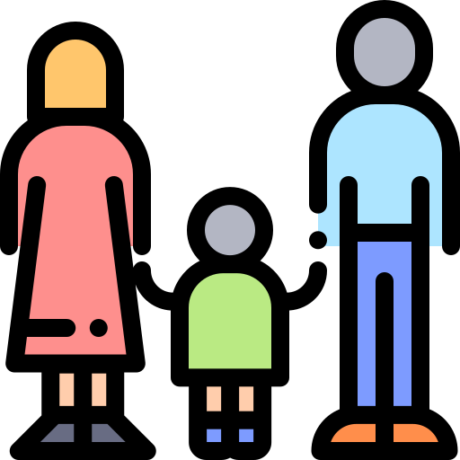 Family Detailed Rounded Lineal color icon