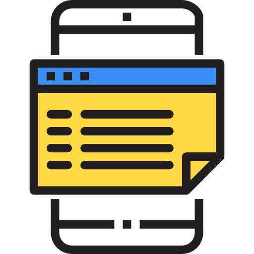 smartfon srip Lineal Color ikona