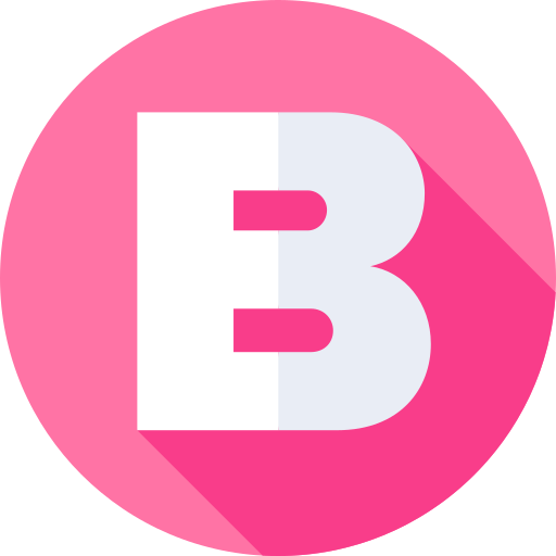 b Flat Circular Flat icon