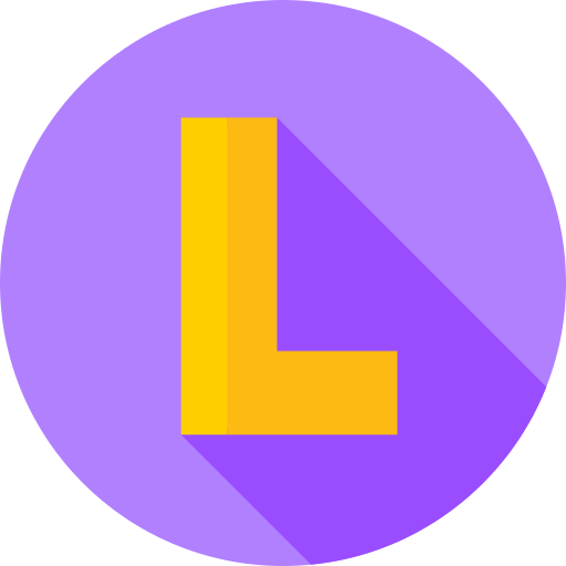 L Flat Circular Flat icon