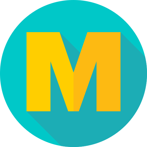 m Flat Circular Flat icon