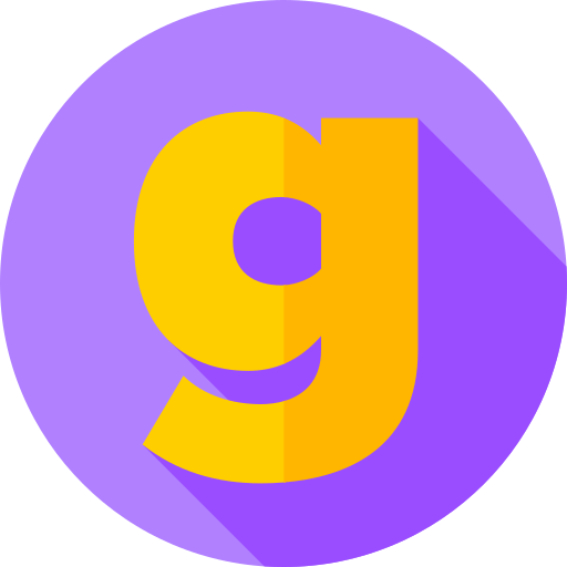 g Flat Circular Flat icon